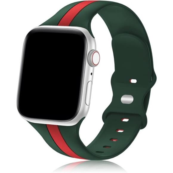 Designer Sport Band Compatible with Apple Watch iWatch Bands Soft Silicone Strap - Picture 1 of 7